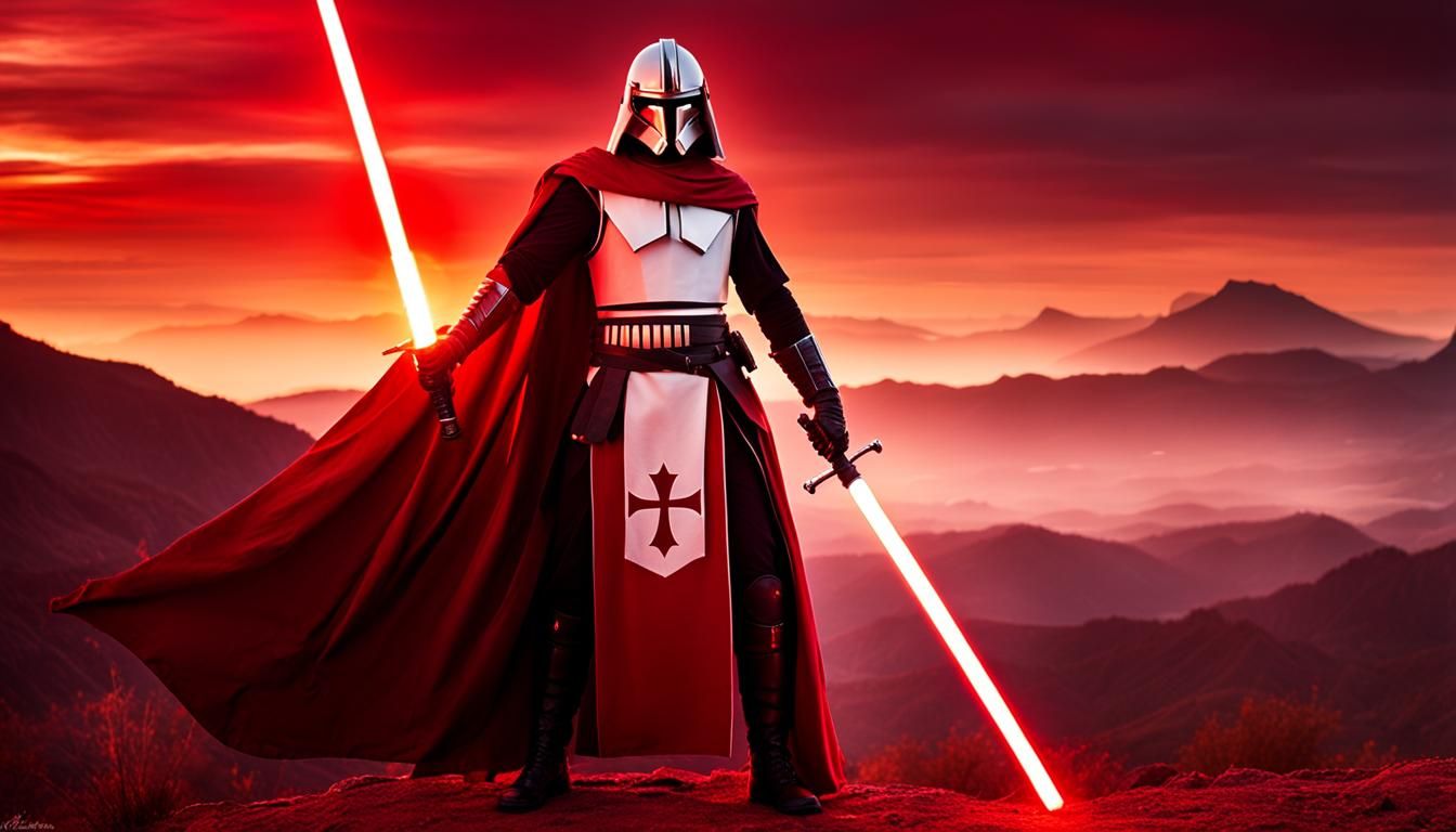 Templar Jedi Knight with Lightsaber Shield