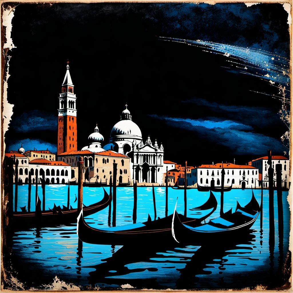 Venice Gondolas in Baroque-esque Style