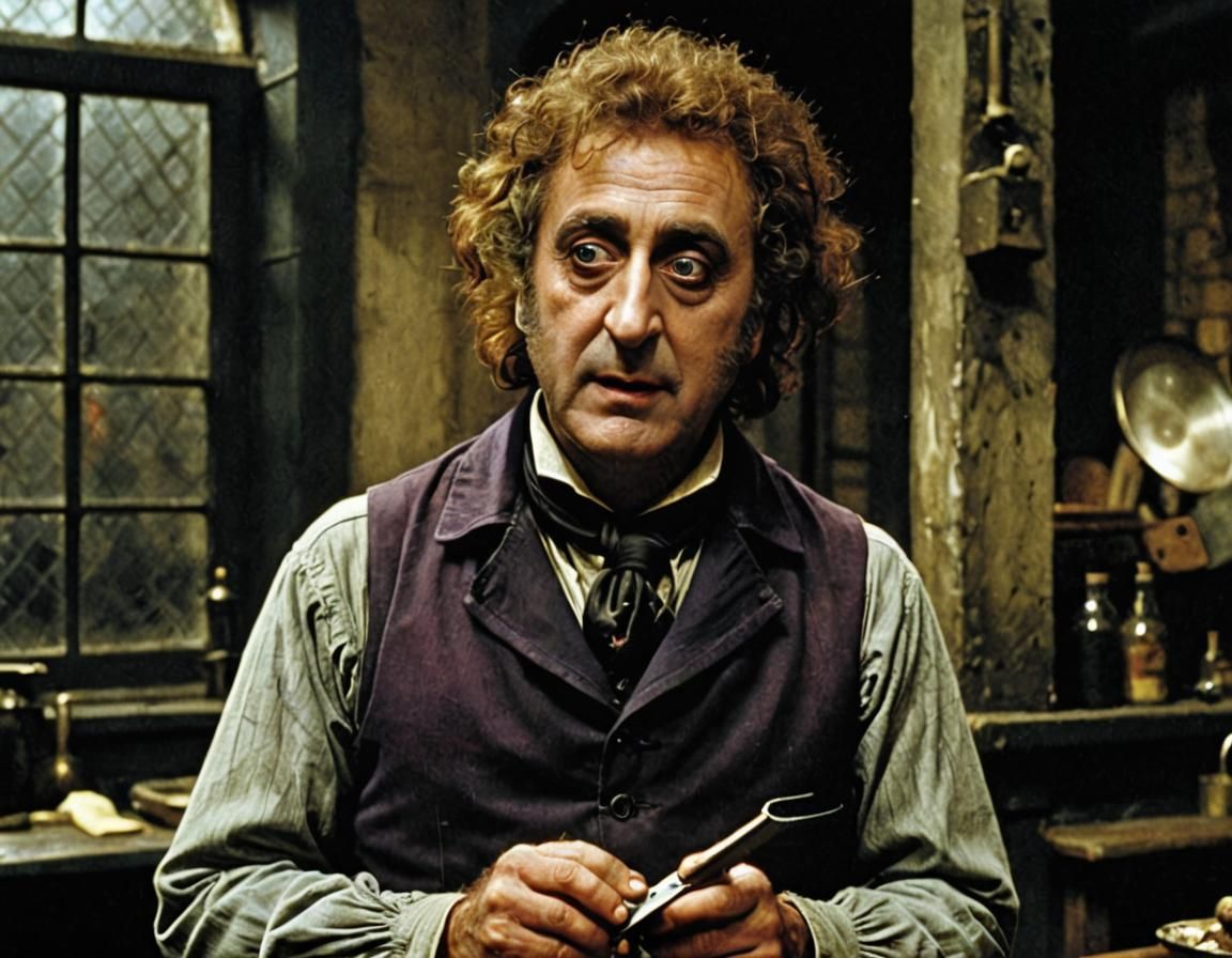 Gene Wilder as Sweeney Todd AI Portrait