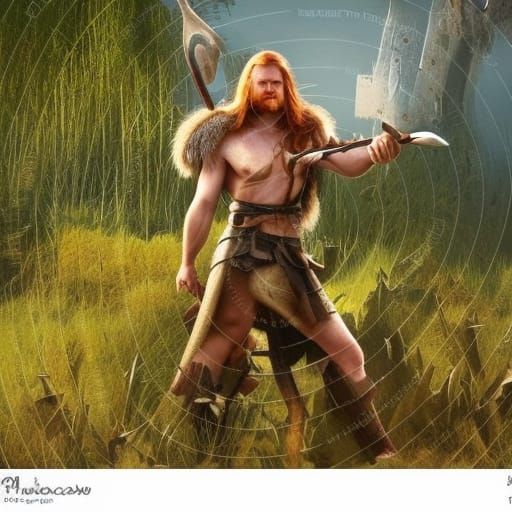 Gothic Barbarian in Golden Field: Anime Key Visual