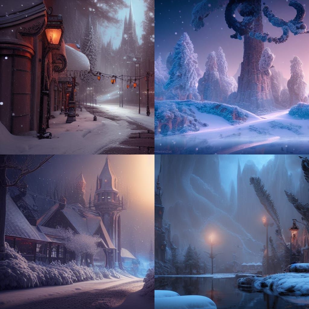 Aesthetic Coffee Cup in Snowy Landscape