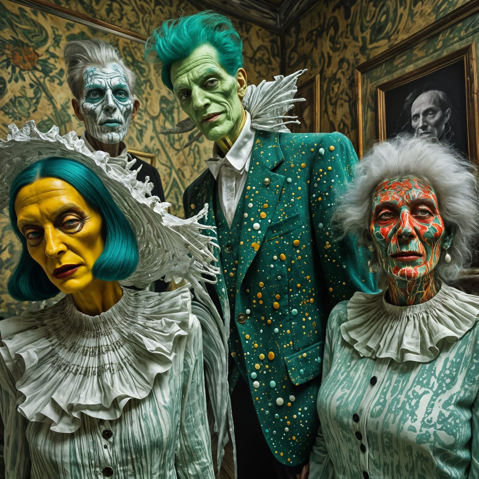 Cosmic Characters in a Bizarre Dreamscape, Photorealistic Ar...