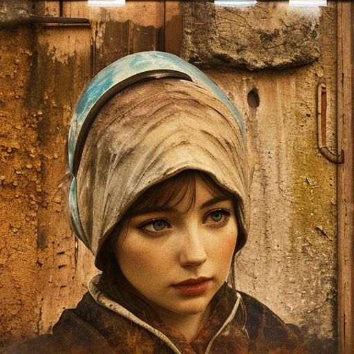 Surreal Matte Painting of Atom, Heart, and Earth