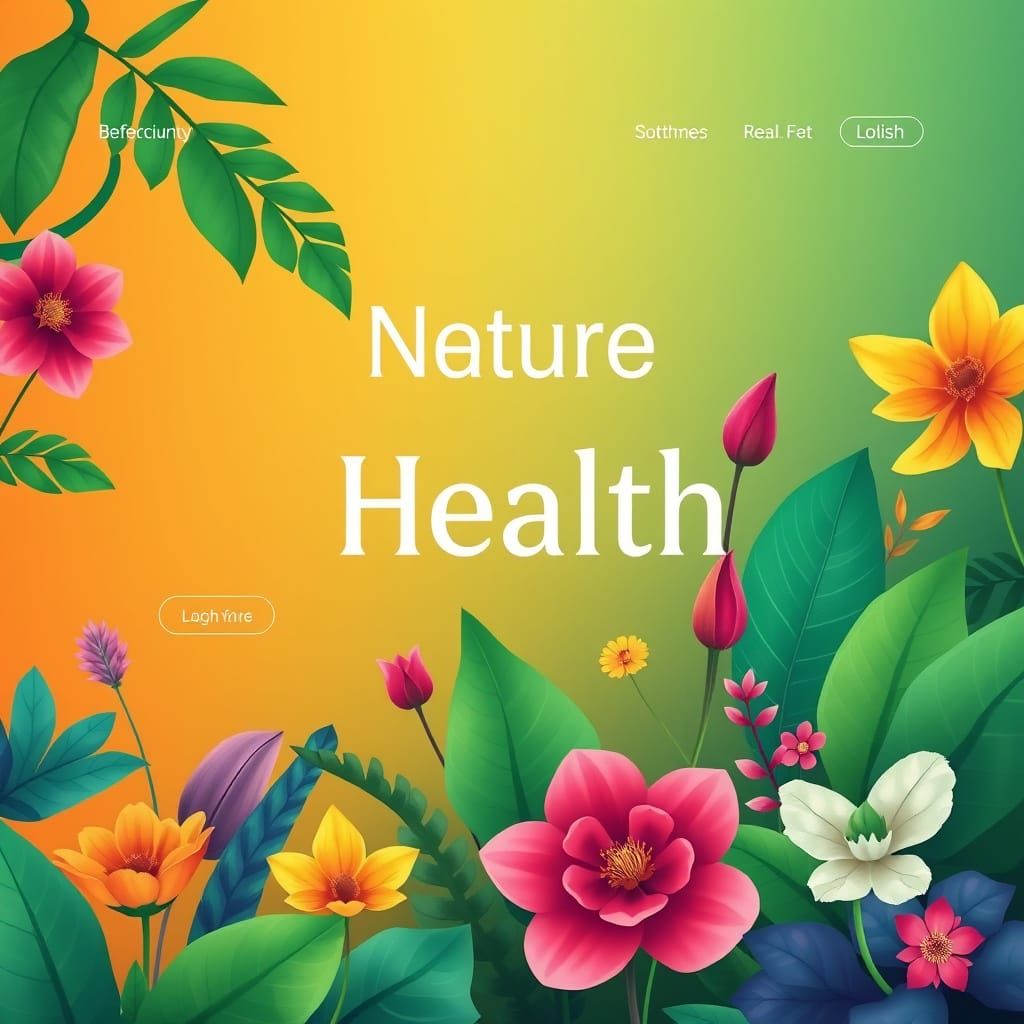 Nature and Health Landing Page in Baroque Style