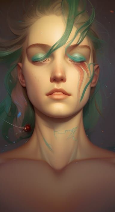 Hyperdetailed Merman Portrait in Artstation Style