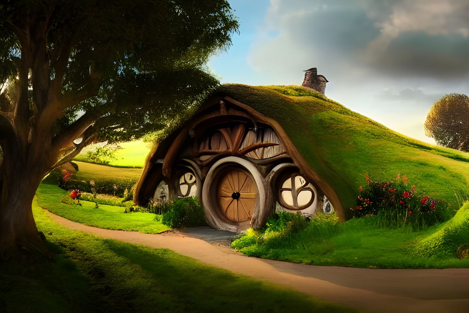 Life in Hobbiton, The Shire: Digital Art