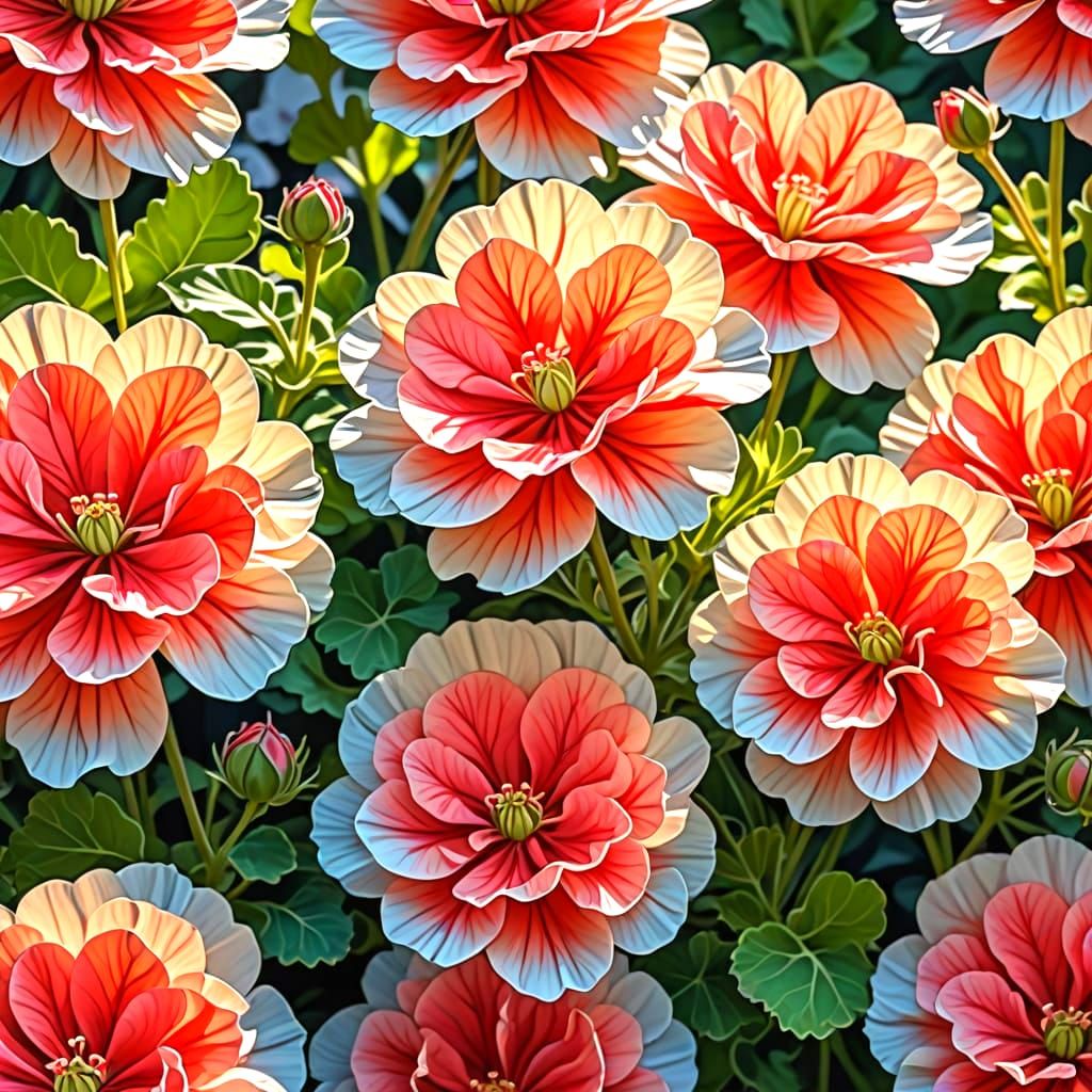 Distressed Geraniums: A Study in Floral Vulnerability