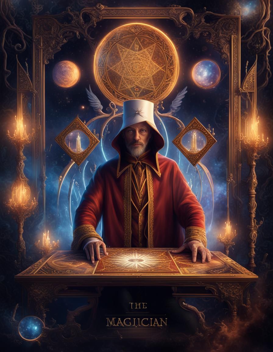 The Magician Tarot Card: Detailed Matte Painting