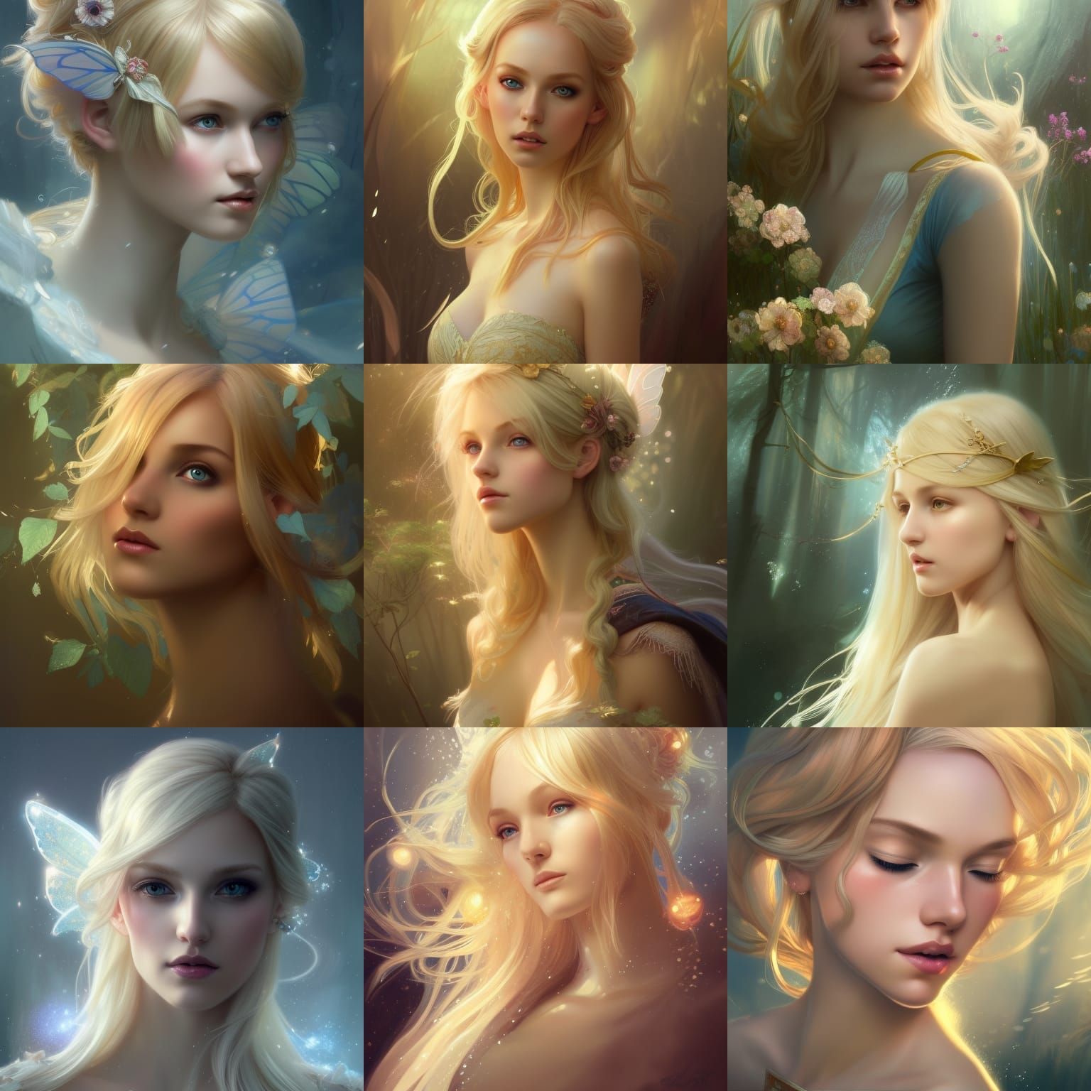 Pretty Fairy Portrait in Magical Setting