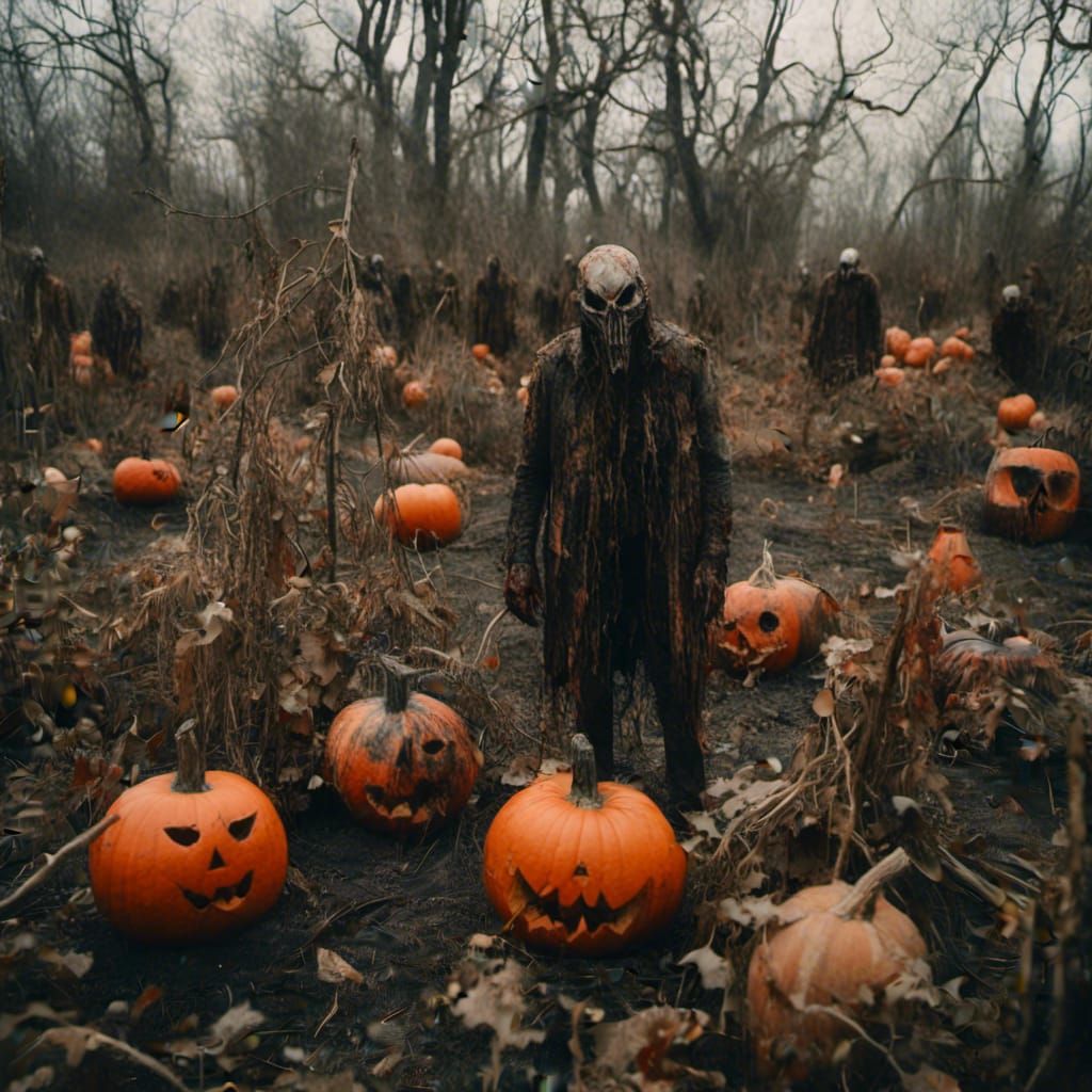 Bloody Pumpkin Patch of Macabre Creatures