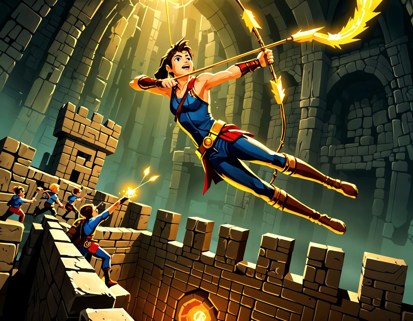 Acrobatic Adventurer Navigates a Perilous Labyrinth