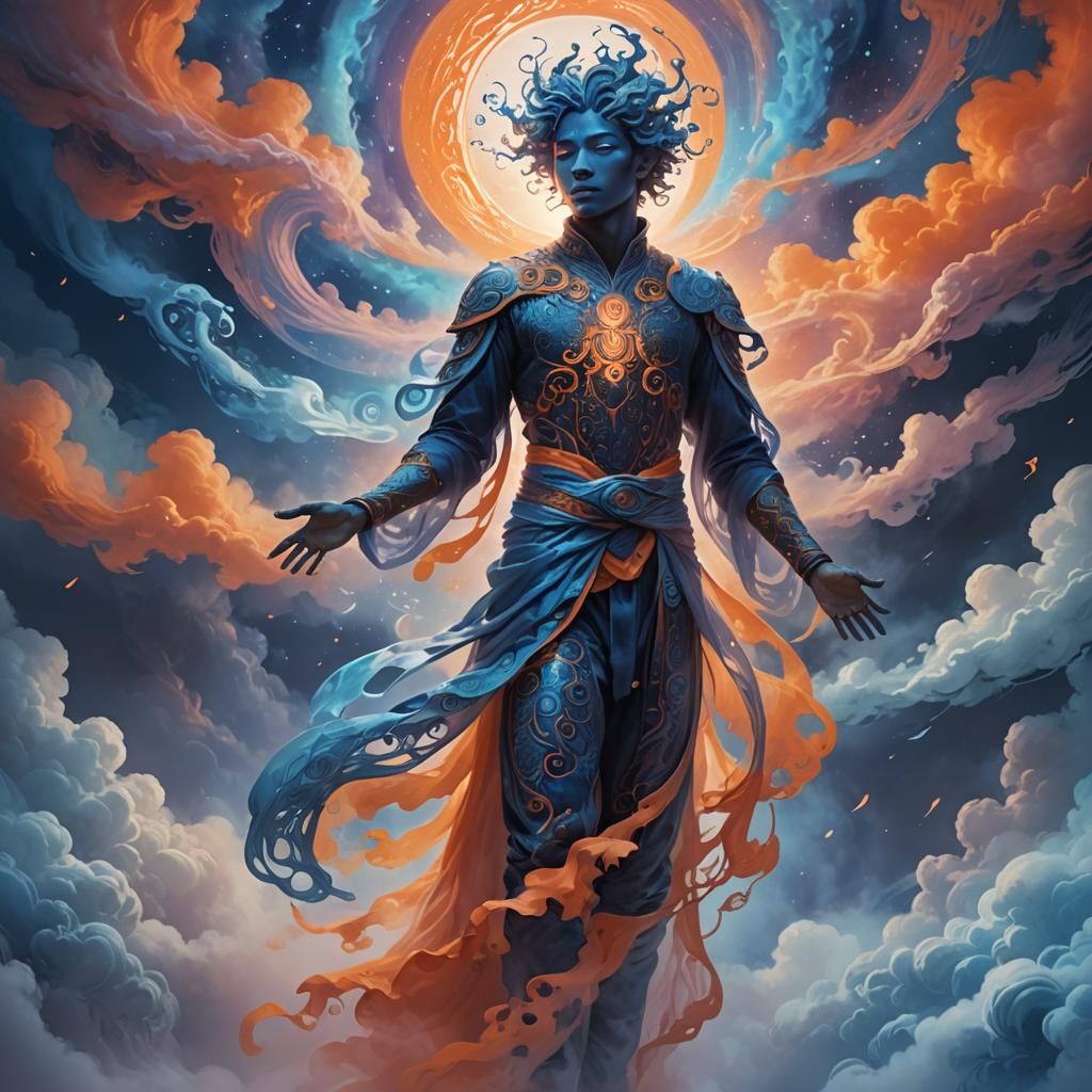 Ethereal Dreamscape: Blu in an Art Nouveau Style