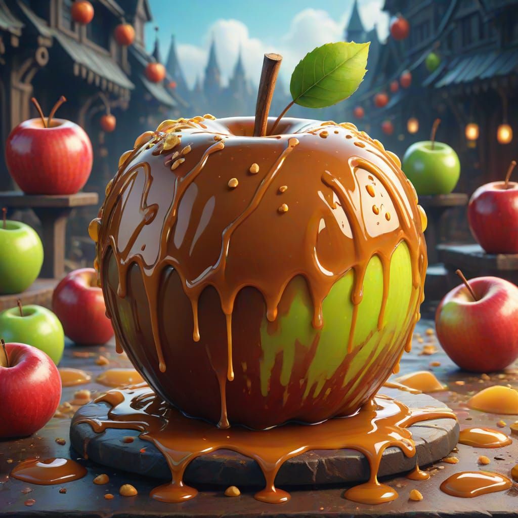 National Caramel Apple Day Matte Painting