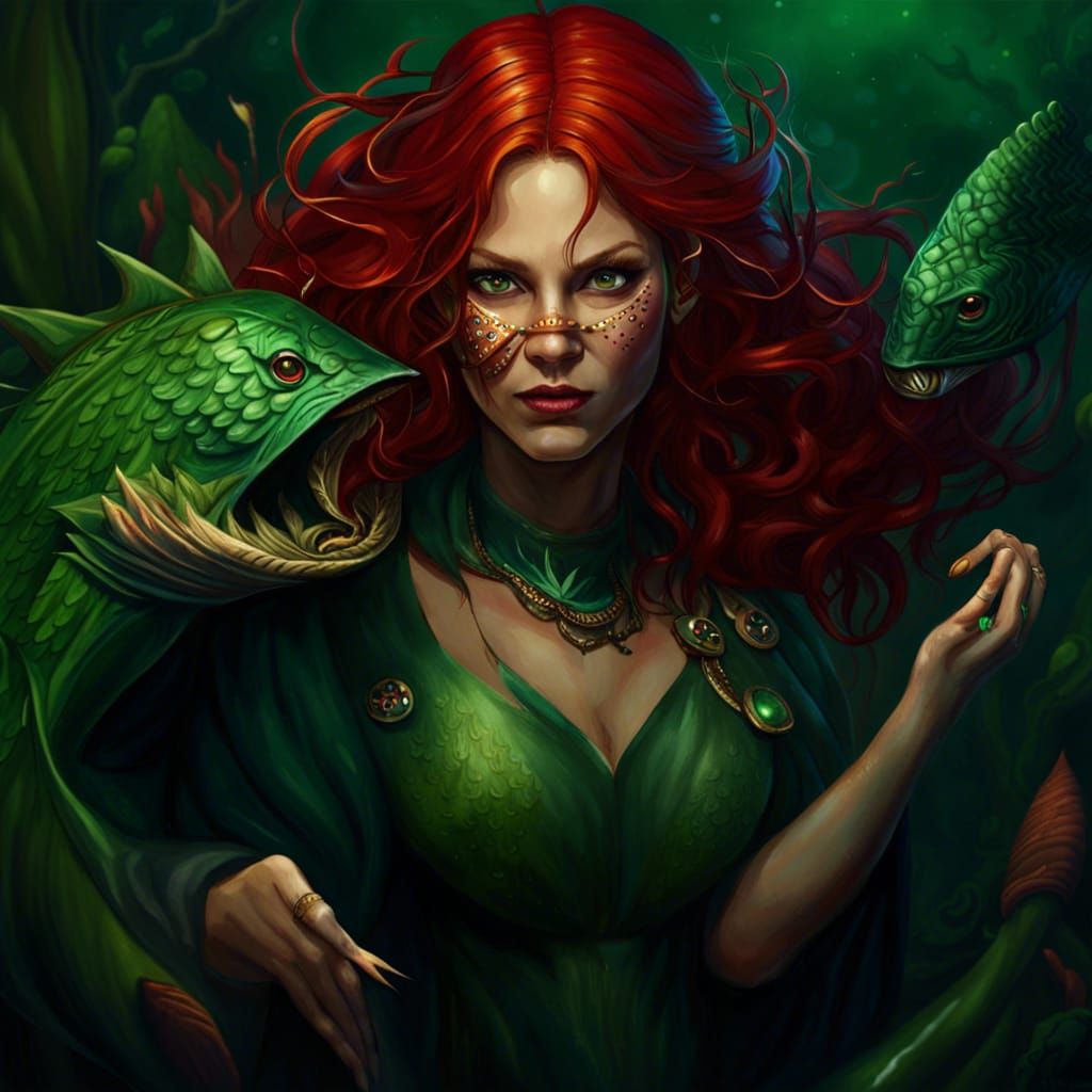 Catfish Woman Fantasy Concept Art
