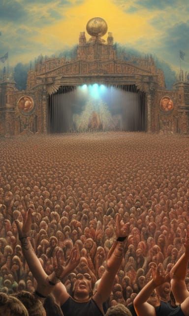 Heavy Metal Concert: Open Air Wimmelbook Scene