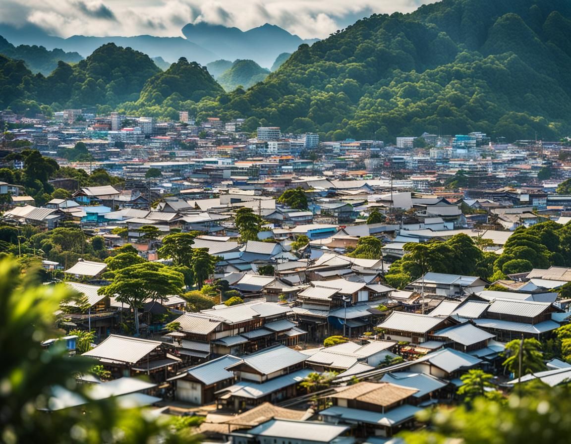 Modern Japanese View of Taytay, Palawan