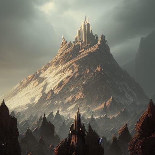 Bone Weapon Mountain: Dark Fantasy Concept Art