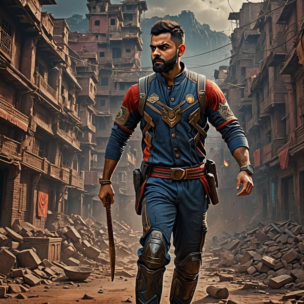 Virat Kohli Detailed Matte Painting