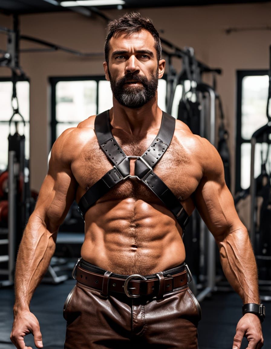 Muscular Brazilian Man Embracing Unapologetic Masculinity in...