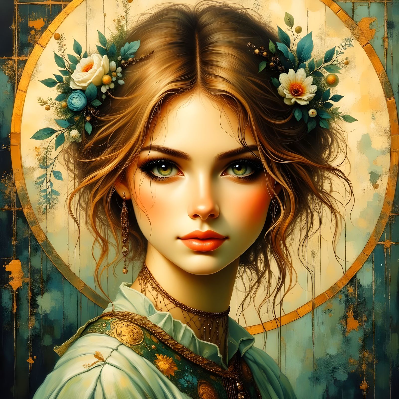 Norse Goddess Eír in Romantic Goth Style