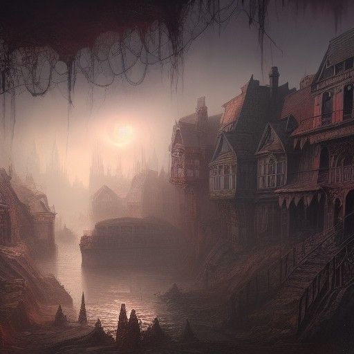 Creepy Face Integrated into Old City