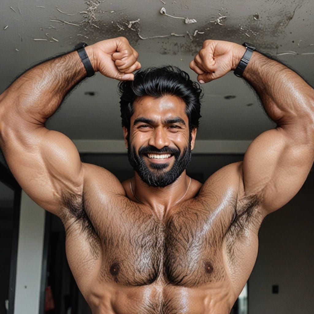 Handsome South Asian Bodybuilder with Stubble