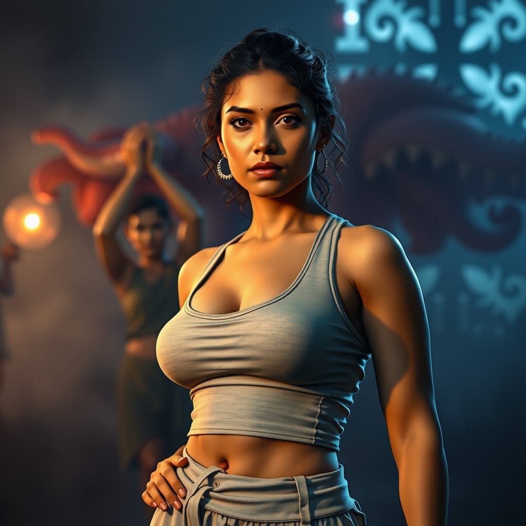 Stunning Indian Woman in Mystical Evening Light