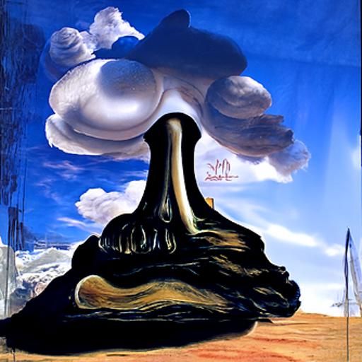 Surreal Mushroom Cloud Inspired by Salvador Dali
