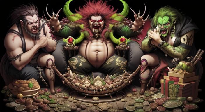 Seven Deadly Sins   (series) : pride, greed, wrath, envy, lu...