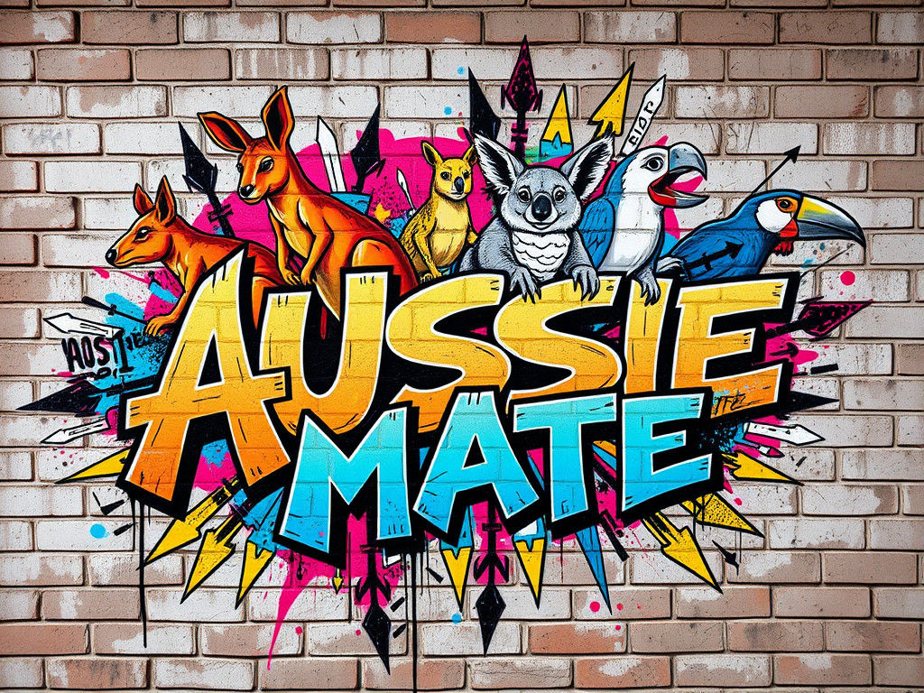 Australian Animals in Wildstyle Graffiti Art