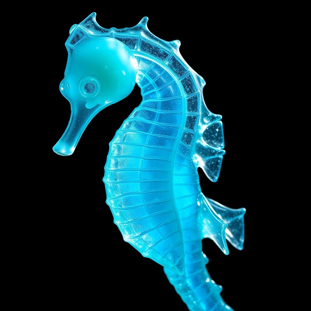Translucent Sea Glass Seahorse Concept Art