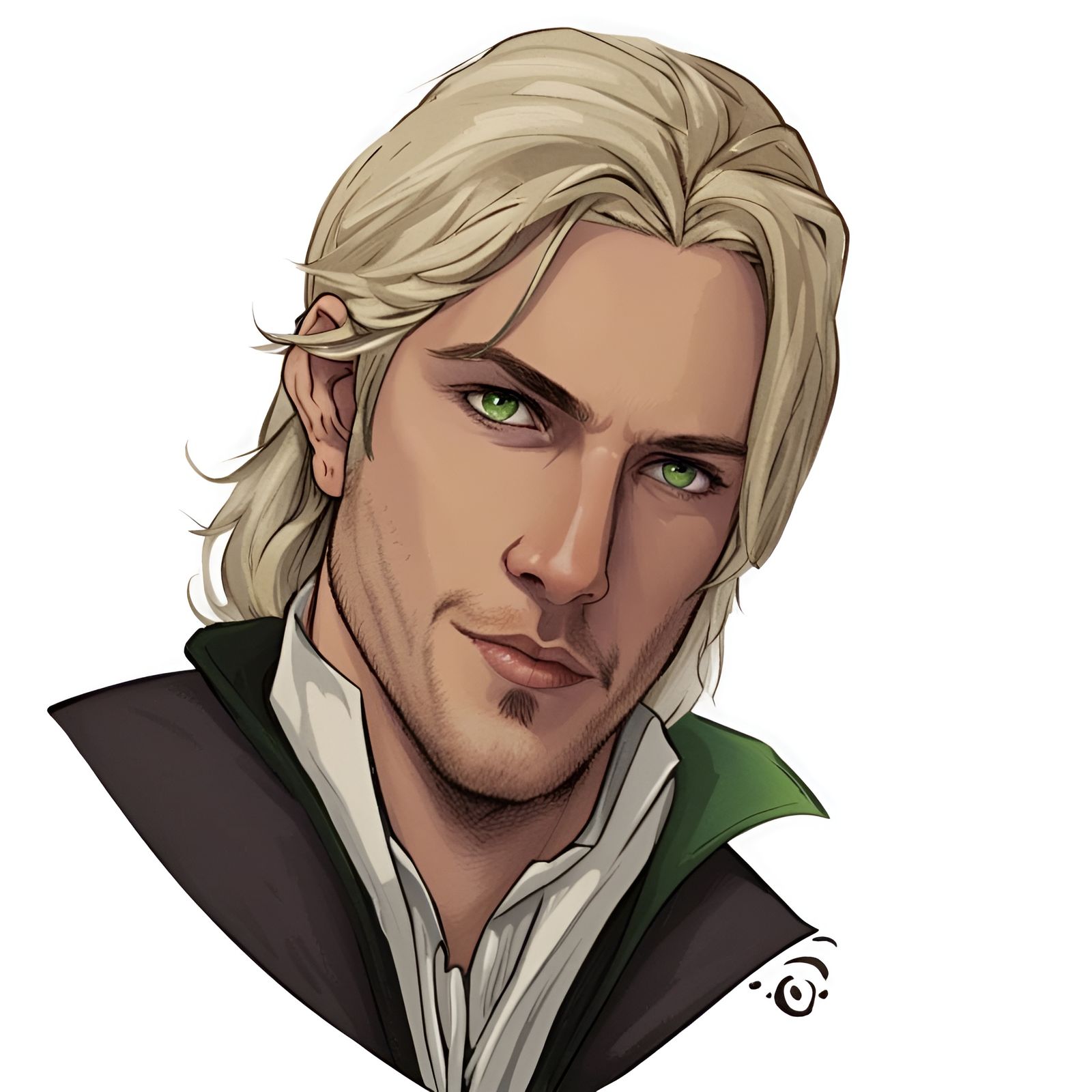 Medieval noble man - some sort of comic-like style