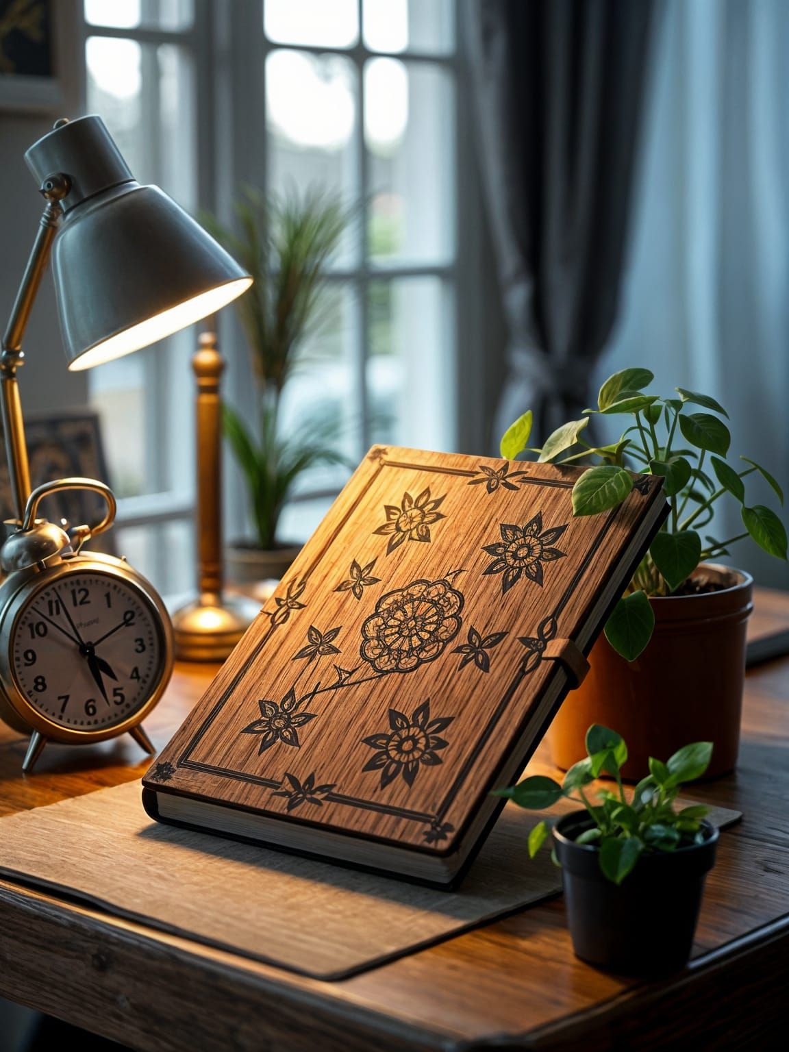 Beautiful Handcrafted Notebook in Cozy Home Setting