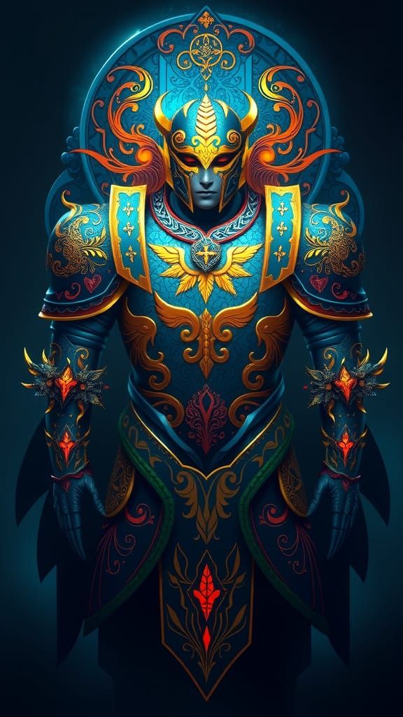 Surreal Armor of Radiant Joy in Mystic Style
