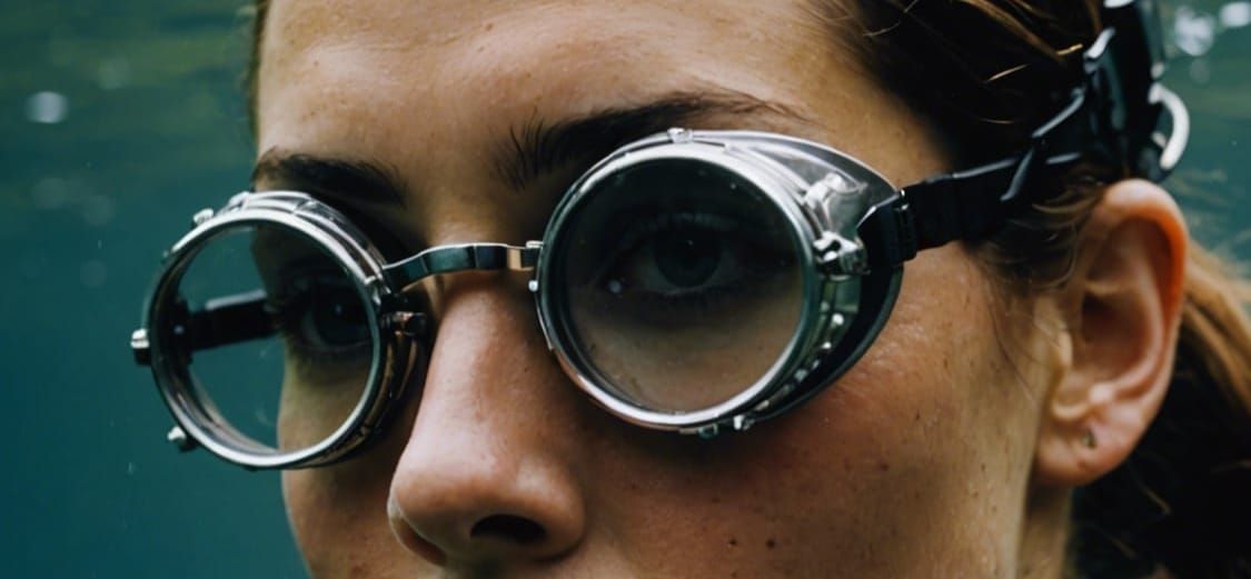 Surreal Goggles Portrait in Double Exposure Style