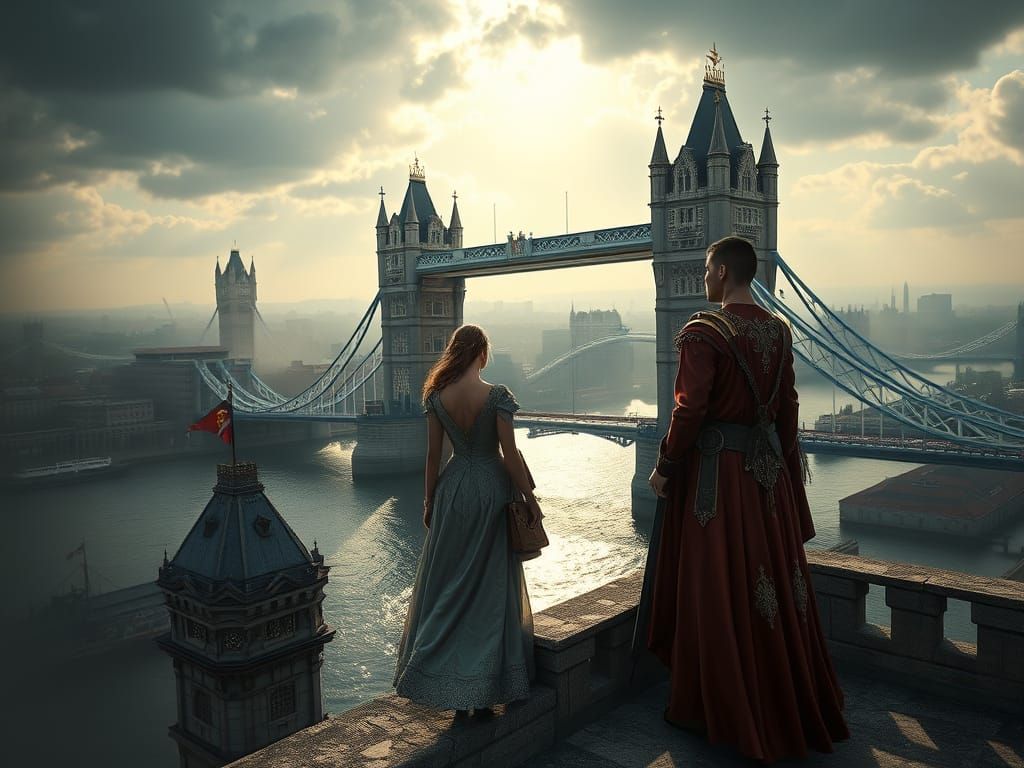 Fantastical London Bridge Collapse from Tower of London