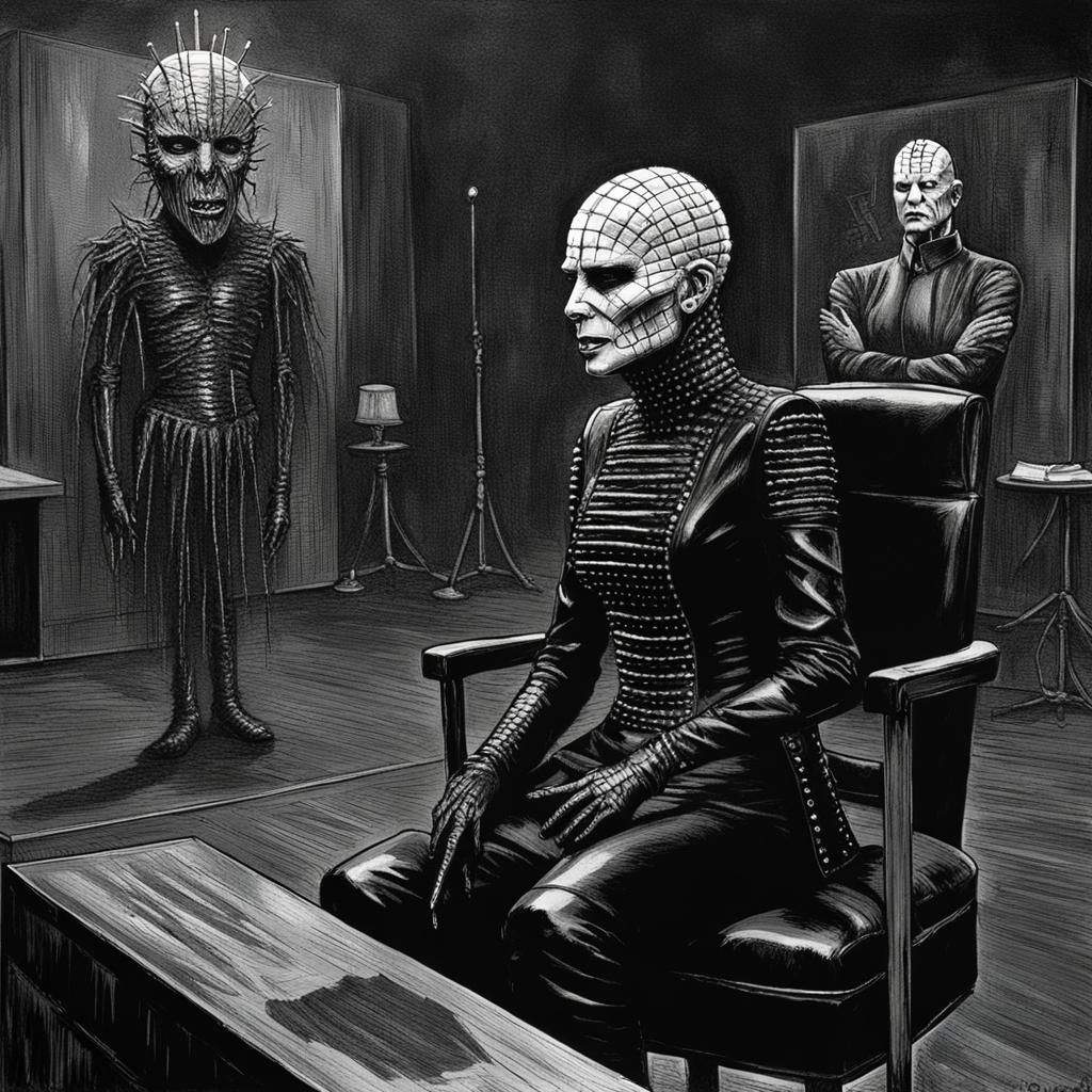 Melania as Pinhead on Demon Talk Show