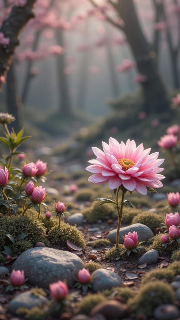 Abstract Light Trails and Geometric Shapes