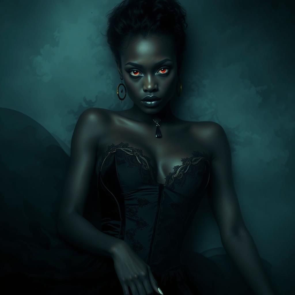 Dark Vampire in Gothic Horror Style