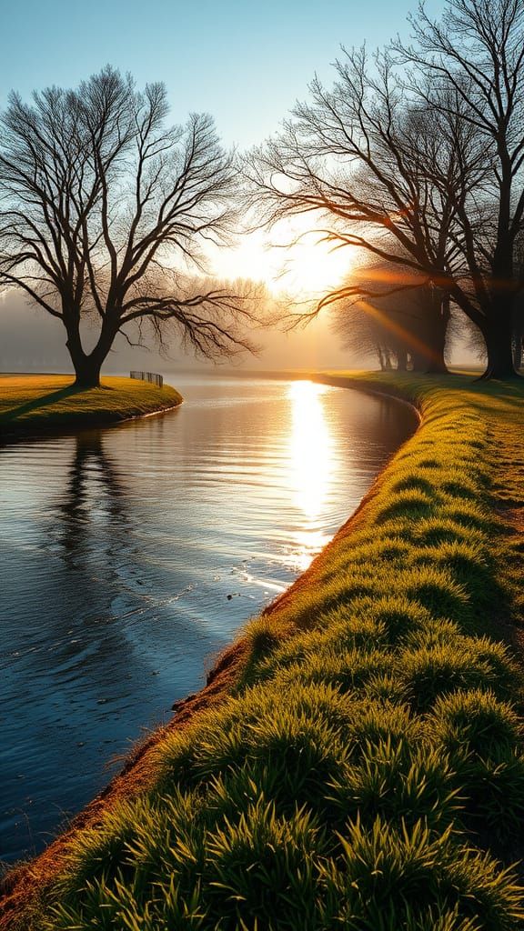 Spring Sunrise Serenity in Photorealistic Detail