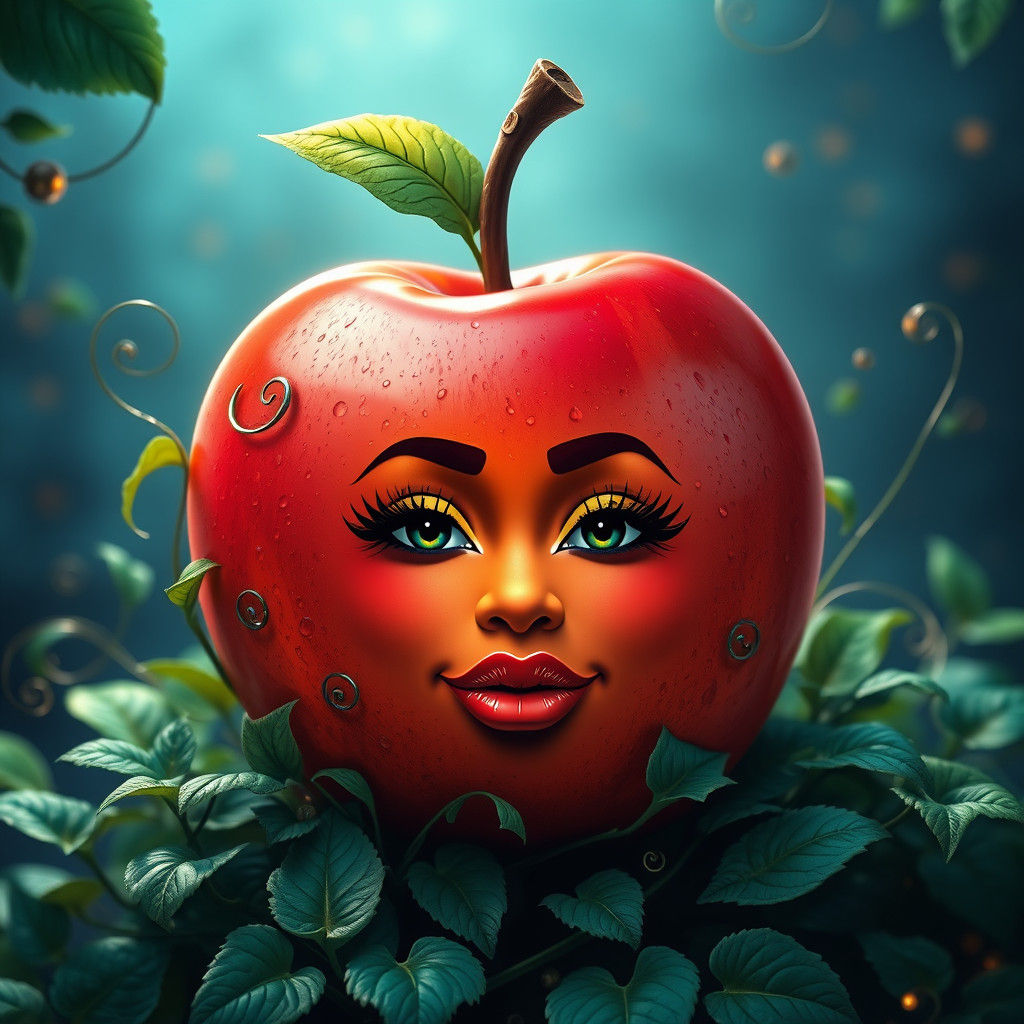 Cardi B Apple in Dreamlike Matte Painting