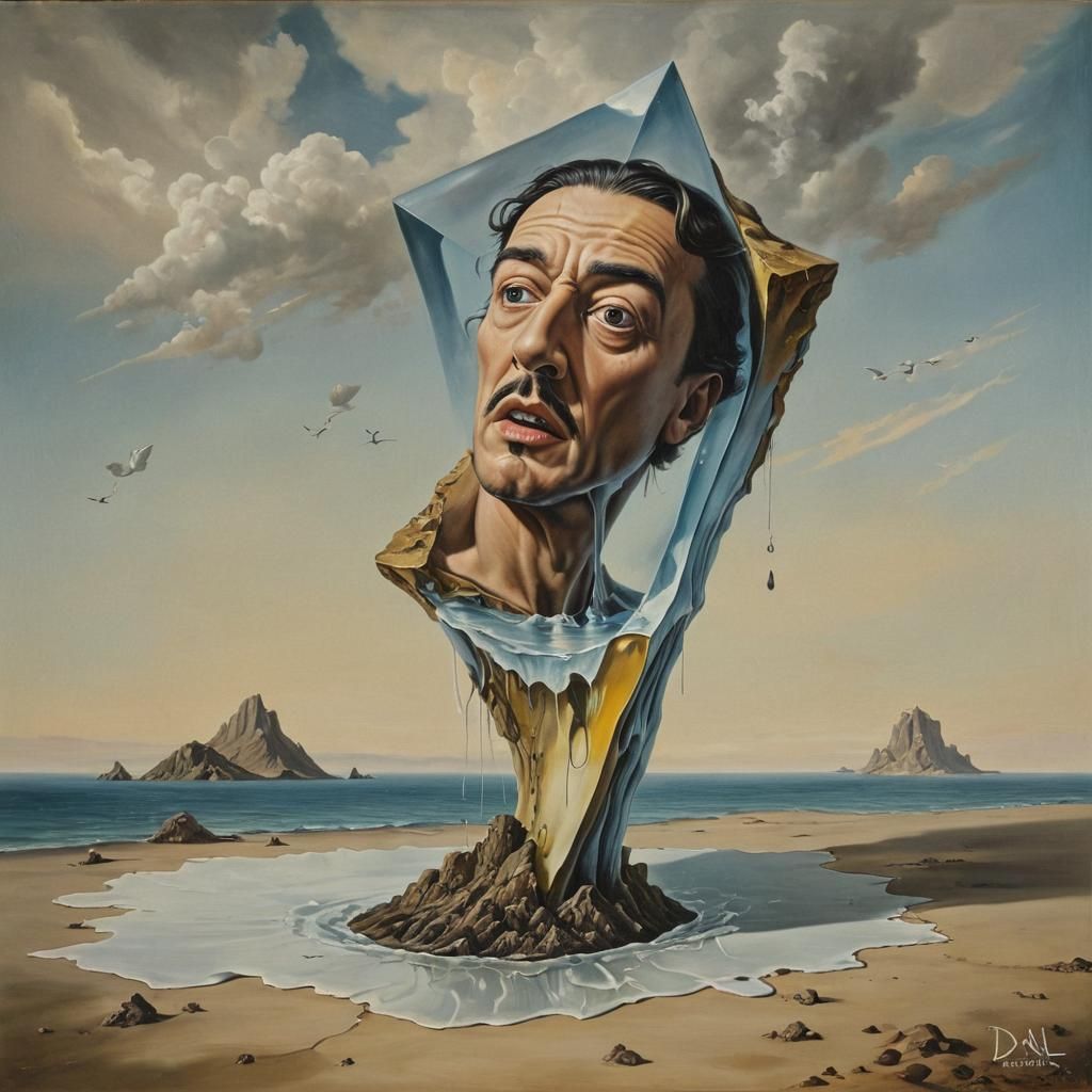 Surreal Dreamscape of Tilted Angles in Oil