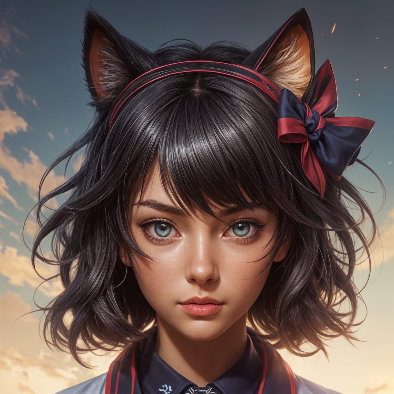 Catgirl in School Uniform