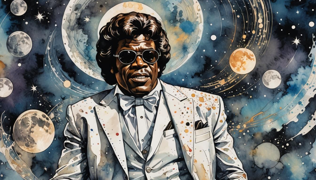 James Brown in DC Comic Book Art Style