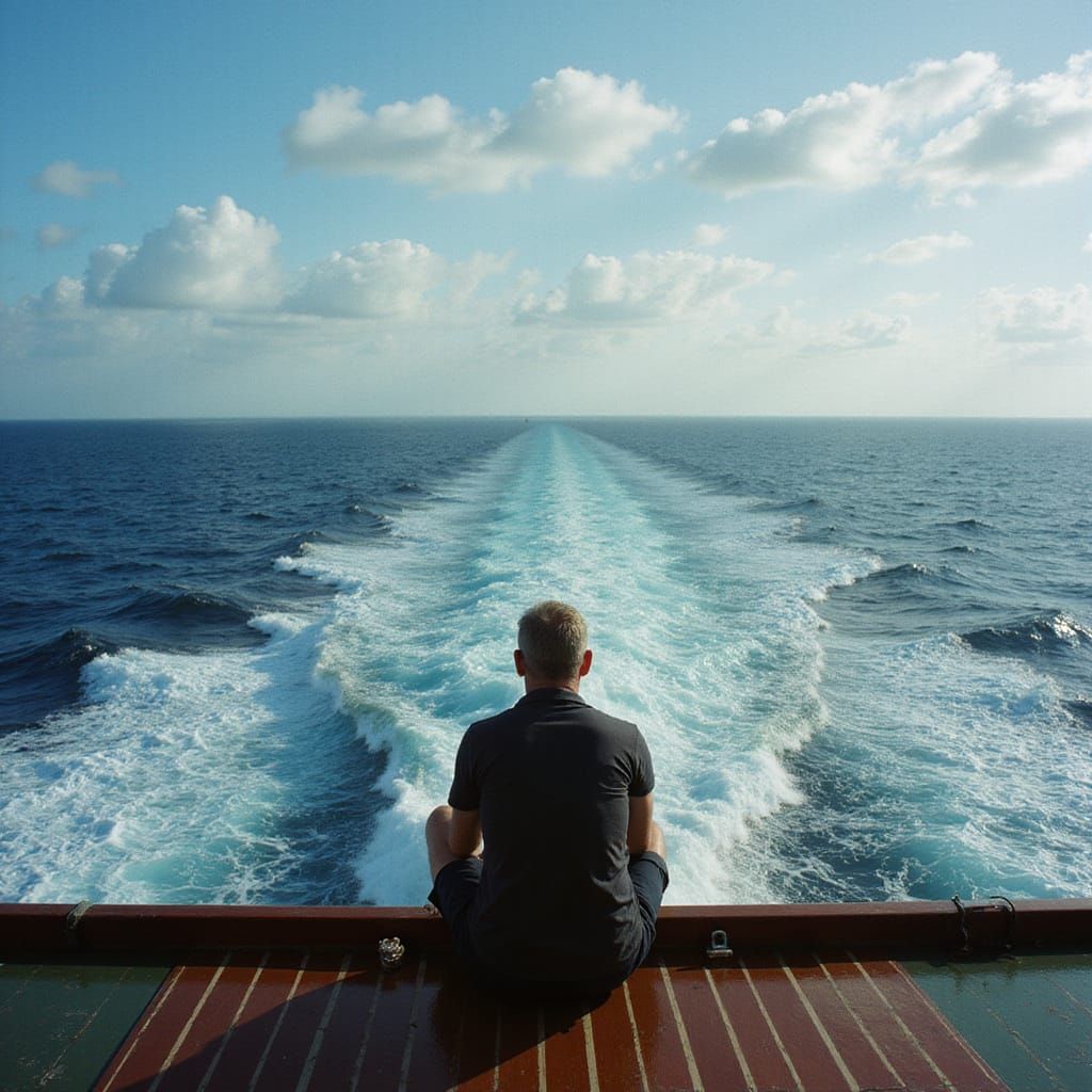 Epic Cruise Ship Moment Captured in Cinematic Film Still