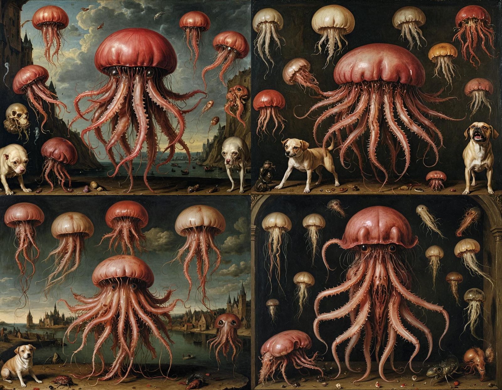 Grotesque Hybrid Creature in Classical Style