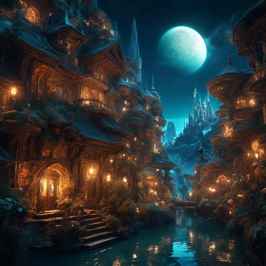 Beautiful fantasy city