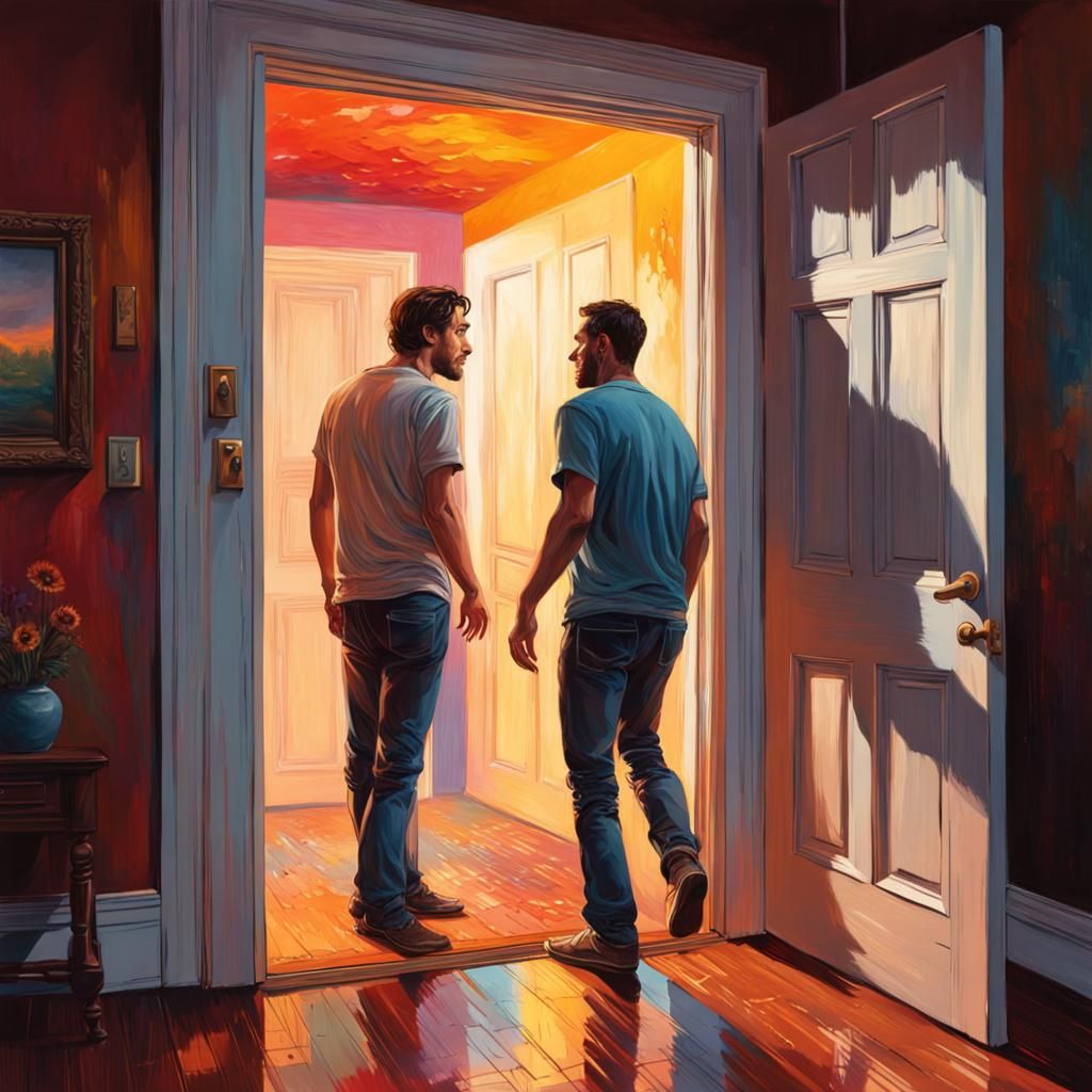 Dramatic Departure: A Hyperrealistic Scene of Love Lost