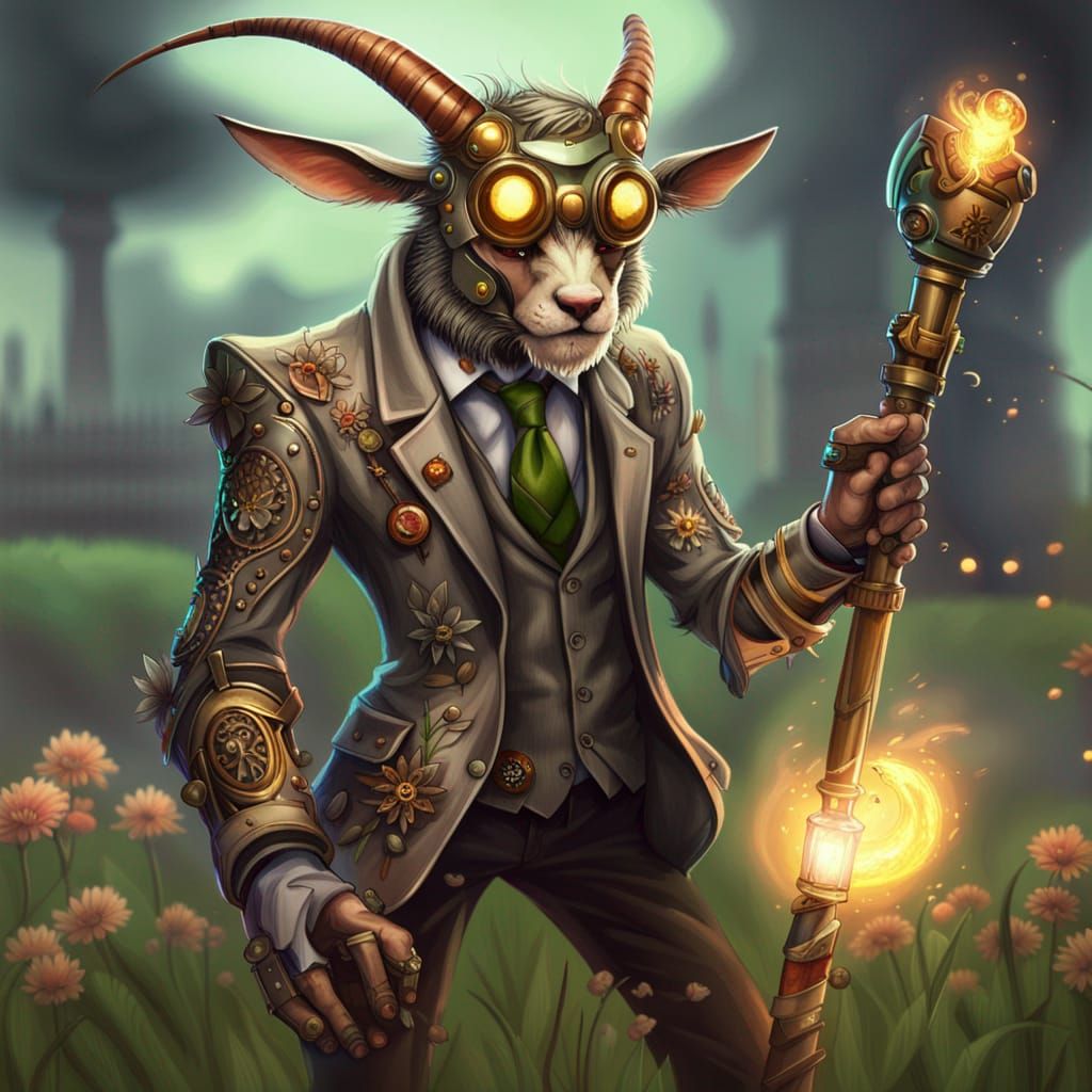 Hybrid Warriors Battle in Steampunk Cyberpunk Park