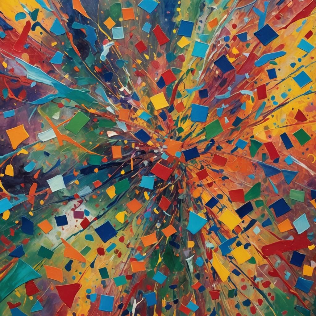 Abstract Expressionism Rainbow in Rothko Style